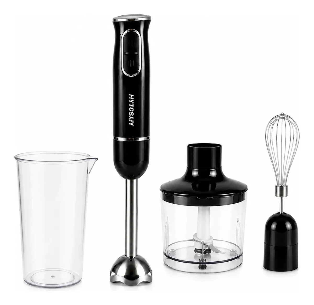 Minipimer Procesadora 4 En 1 500w 2 Velocidades Hytoshy Negro