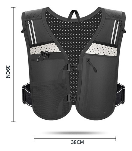 Chaleco Hidratación Running -reflectante - Unisex Ajustable