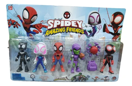 Muñecos Spiderman Y Sorprendentes Amigos Blister X5 Spidey