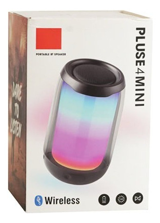 Parlante Bluetooth Antisalpicaduras Con Luz Neón Pluse4 Mini