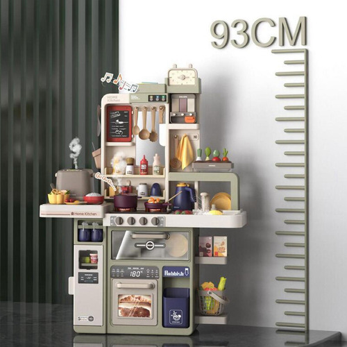 Juego De Cocina, Juguete Para Cocinar Verde Gris 74 Piezas