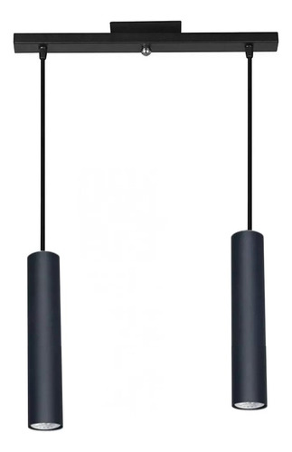 Combo 2 Lamparas Colgante Minimalista Tubo 20cm + Base 58cm