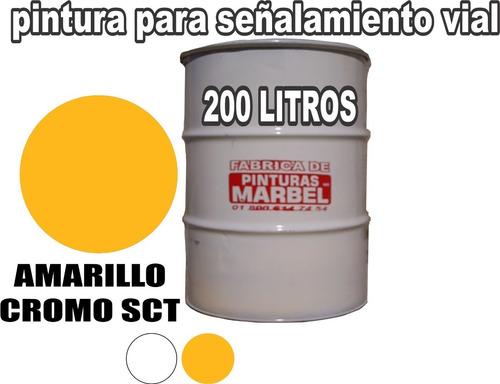 Pintura Para Señalamiento Vial Tambo De 200 Litros 2 Colores