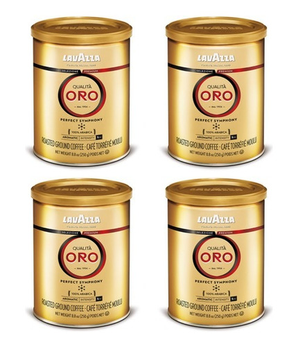 Café Molido Lavazza Qualità Oro En Lata 250g Pack De 4pz