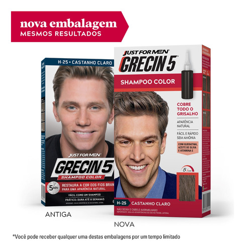 Just For Men Gracin 5 Castanho Claro H-25 Castanho Claro