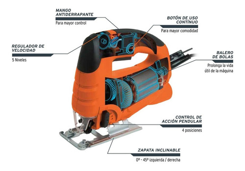 Sierra Caladora Profesi 550w Velocidad Variable Truper 15420