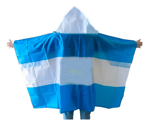 Capa Bandera Argentina Grande Con Capucha Mundial Copa Ameri