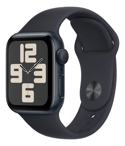 Apple Watch SE (2nd GEN) GPS • Caja de aluminio color medianoche de 40 mm • Correa deportiva color medianoche - M/L - Excelente (Reacondicionado)