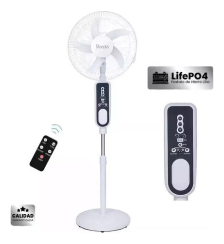 Ventilador Recargable 16 Pulgadas Marca Roccia