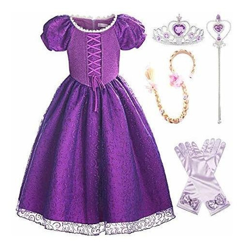 Vestido Disfraz Princesa Niña Cumpleaños Accesorios 2-7 A