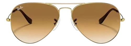 Anteojos De Sol Ray Ban Aviator 3025 001/51 Marron Degrade Ocean Marrón Claro Dorado Dorado