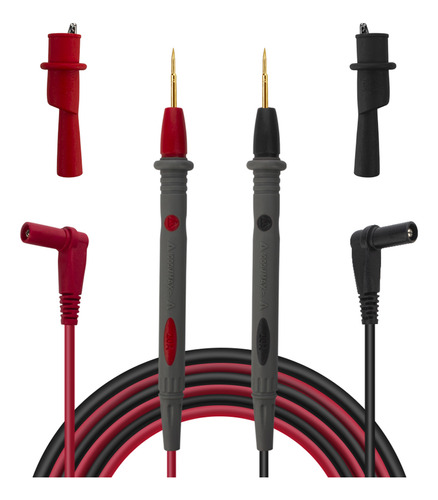 Cables De Prueba De Silicona Test Pen Sharp, 20 A, Puntas En