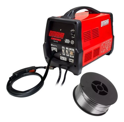 Imagen 1 de 10 de Soldadora Omaha Mig-mag 40-150a S/gas + Alambre 0,8mm 900gr