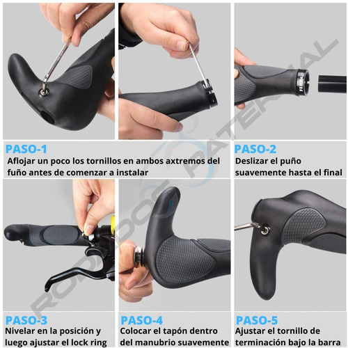 Imagen 5 de 9 de Puño Manopla Bicicleta Mtb Ergonomicos Alargue Comodo 305