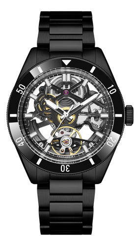 Reloj De Pulsera Minber Hombre M9167g-2-3 Automático Correa Black