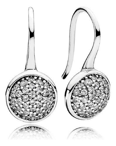 Aros Colgante Redondo Y Circones En Plata 925 Silver Heart