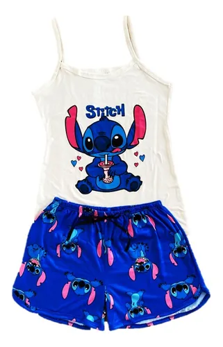 Pijama Para Mujer De Lilo Y Stich Short Y Blusa MercadoLibre