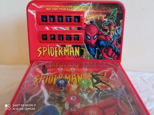 Imagen 2 de 2 de Pinball Spiderman Con Luces Y Contador De Puntos
