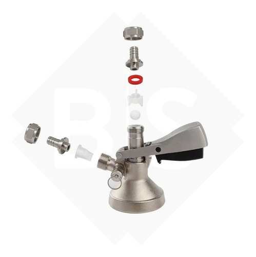 Imagen 6 de 10 de Conector Tipo G Con Válvula Para Barril Cerveza
