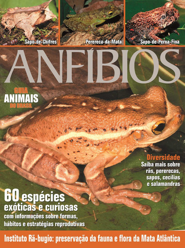 Animais do Brasil - Anfíbios: Instituto Rã-bugio - Preservação da fauna e flora da Mata Atlântica, de On Line a. Editora IBC - Instituto Brasileiro de Cultura Ltda, capa mole em português, 2018