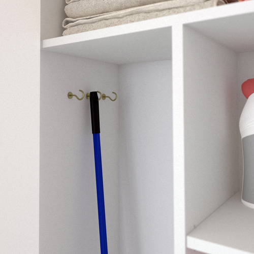 Mueble Organizador Despensero Escobero 2 Puertas 4 Estantes