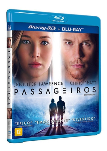 Blu-ray 3d + 2d Passageiros - Jennifer Lawrence - Lacrado