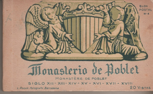 Antiguo Libro De 20 Postales * Monasterio De Poblet España 