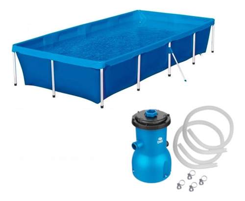 Kit Piscina 3000 Litros + Bomba Filtrante 110v 3.028 L/hr