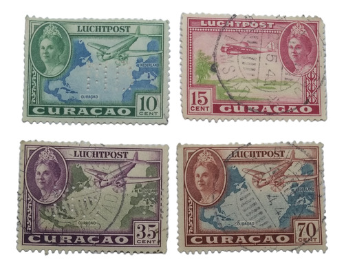 Timbres Postales Antilla Holandesa Curacao Año 1942