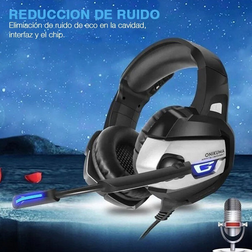 Auriculares Onikuma K5 Headset Gamer Stereo Microfono Led
