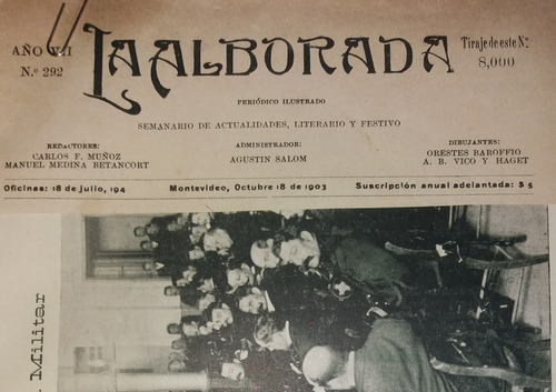 Catastrofe Cañonera Rivera 1903 Muertos Herido Parte Revista