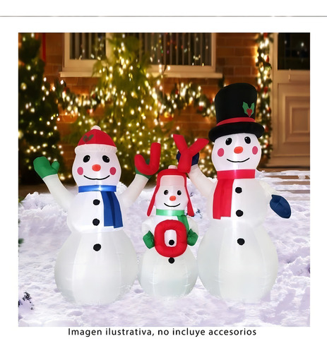 Inflable Holiday Time Familia De Muñecos De Nieve 2.13 M JH20217FT3 12V