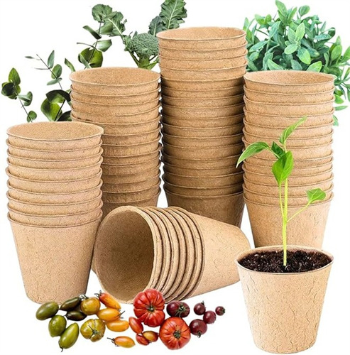 50und/ Macetero Y Maceteros Biodegradables Jardineria 8x8 Cm