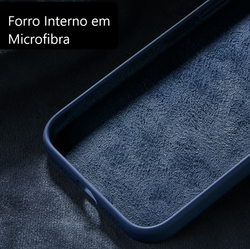 Capa Capinha Case Silicone Forro Interno P/ iPhone 13 12 11