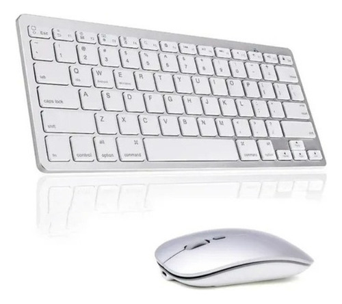 Teclado Bluetooth + Mouse Bluetooth + Sup. Macbook Pro M1 B Cor de teclado Branco