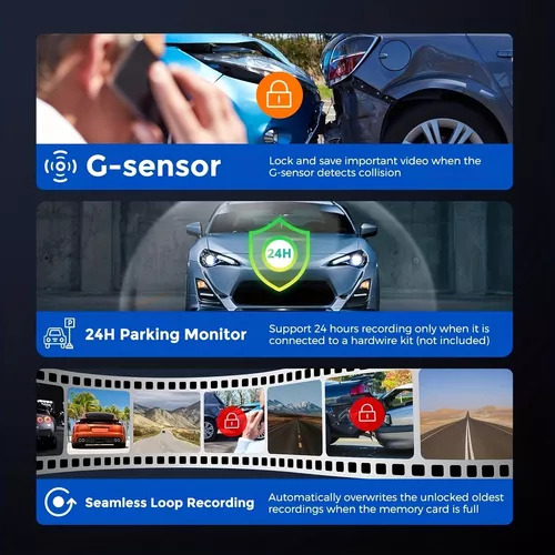 M550 Pro 3 Lentes Gps Wifi 4k Car Recorder