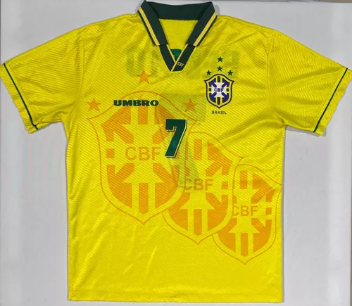 Camisa Seleção Brasileira Brasil 1994 Bebeto 7 Amarela Umbro