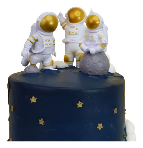 Deco Art /cake Topper Cumpleaños Infantil/astronautas/ 5 Set