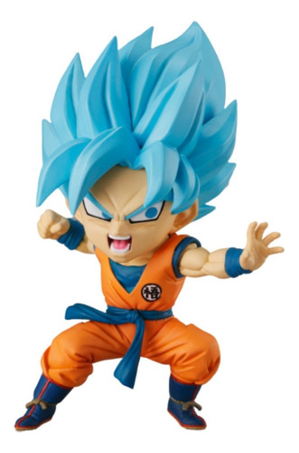 Figura Super Saiyan Blue Son Goku Chibimasters Bandai 10cm
