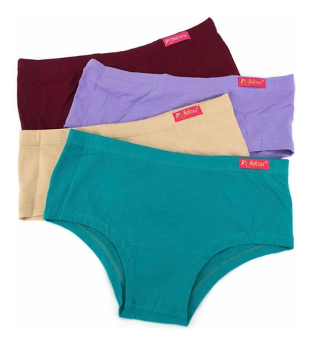 Imagen 2 de 4 de Pack 12 Calzones Mujer Tiro Alto Algodón Nuevo Peruano M-xl