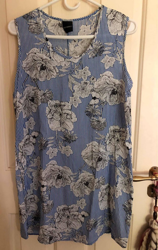 Vestido Estampado Súper Fresco Una Sola Puesta Como Nuevo!