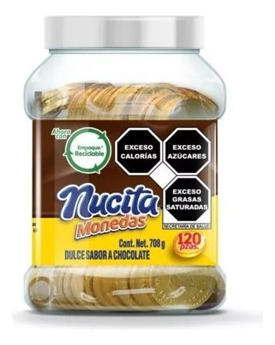 Nucita Monedas De Chocolate 120 Pzas 708g