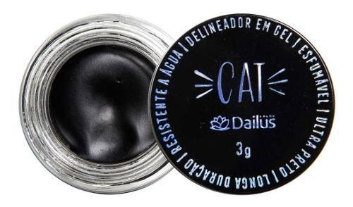 Delineador de olhos em gel Dailus Cat Delineador Gel cor preto con acabamento mate