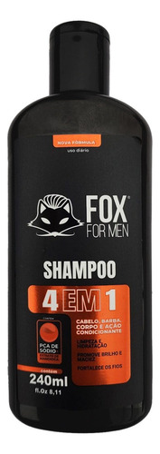 Kit Shampoo Profissional 3x1 Fox For Men Óleo De Argan 6un