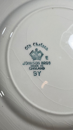 Platos Para Lunch Postre Loza De Inglesa Johnson Bros Blanco Floreado (Usado)