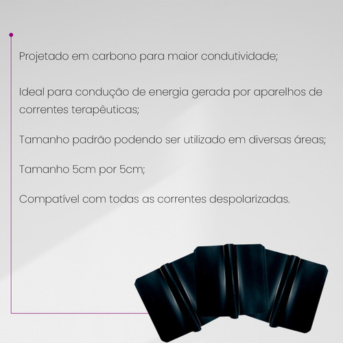12 Eletrodo De Silicone 5x5cm Eletroterapia Tens Fes Russa