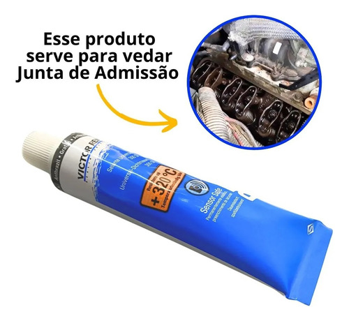 Cola Silicone Para Motores Alta Temperatura Reinzosil 70ml