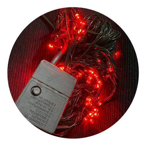 Luces Led X100 Unidades Color Rojo 8,5 M Navideñas