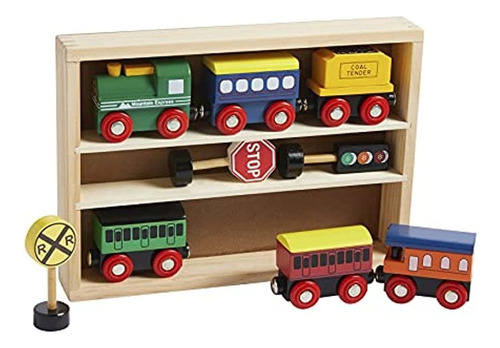 Juego De Tren De Madera En Caja Para Niños Mud Pie