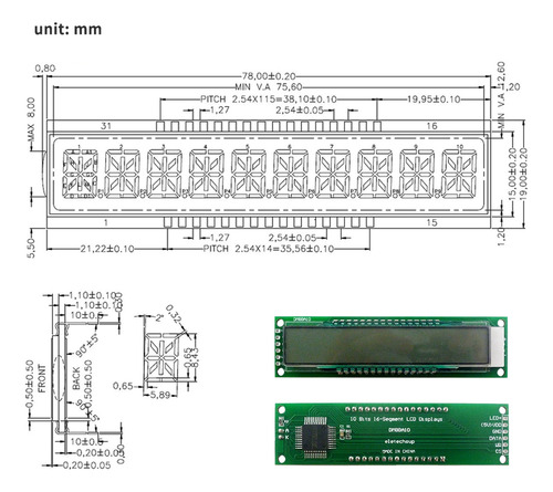 Módulo Spi Lcd De Tubo De Segmento Digital De 10 Bits Con Az